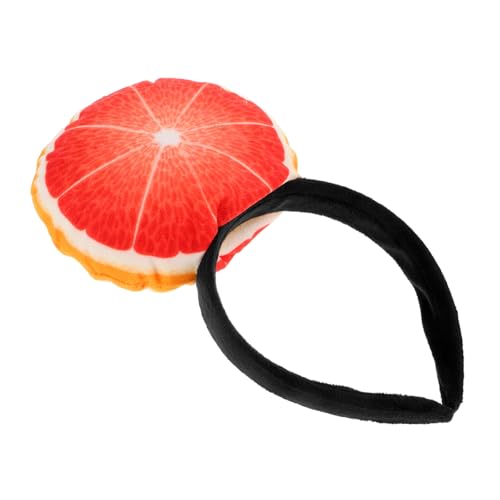 VICASKY Obst-Stirnband für Party Karikatur Fruchthaarbänder süße Stirnbänder Kopfbedeckung lustiges Haarband Grapefruit- Cartoon-Frucht-Stirnband Plastik Black von VICASKY