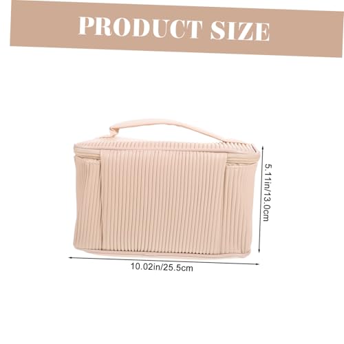 VICASKY PU Leder Kosmetiktasche mit Doppeltem Reißverschluss Tragbare Schminktasche und Reise Kulturbeutel Multifunktionaler Organizer für Make up Toilettenartikel und Stifte Großes von VICASKY