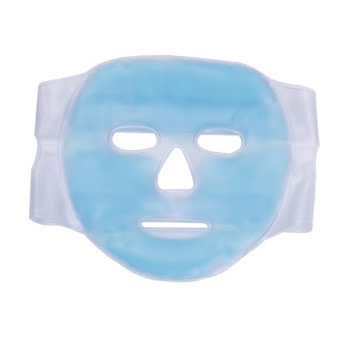 VICASKY PVC Gel Gesichtsmaske Kühl und Warmkompresse Wiederverwendbar für Schwellungen Augenringe Entspannung Vollflächig von Stirn Kinn Blau von VICASKY