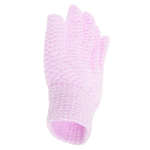 VICASKY Peeling-Handschuhe Körper Sanft Reinigungsmittel Hautpflege schrubben werkzeug Hautreinigungshandschuhe Schrubbhandschuhe Scheuerhandschuh Body Scrub Handschuh Handtuch Lavendel von VICASKY