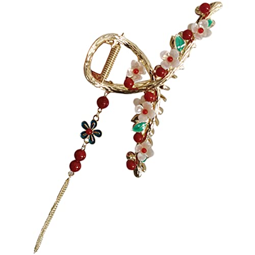 VICASKY Perlen Blumenhaarclips Für Frauen Quaste Metallhaarspangen Für Mädchen Haarklammern Für Dickes Haar Und Dünnes Haar Haarspangen Für Verschiedene Anlässe von VICASKY