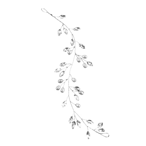 VICASKY Perlen Haarranke für Braut Hochzeits Haarspange mit Strasssteinen Handgefertigt Schlicht und für Hochzeitsfrisuren und Brautschmuck Silberne Farbe von VICASKY