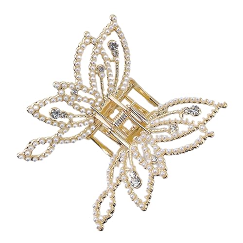 VICASKY Perlen Matroschka Schmetterling Haarklammer Großer Schmuck Haarspange Damen Leichter Haarschmuck für Party Alltag Frisur Styling von VICASKY