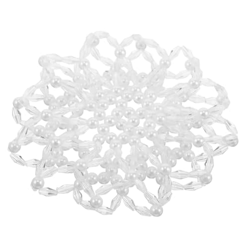 VICASKY Perlen-haarschmuck Gehäkeltes Haarband Mit Perlen Für Damen Und Mädchen Elastisches Häkel-haarnetz von VICASKY