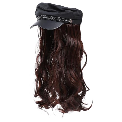 VICASKY Perücke Hut Perücken Frauenmütze Hüte Für Frau Hut Mit Lockigem Haar Mütze Mit Haaren Hüte Mit Haaren Kopfbedeckung Mütze Für Frauen Hochtemperaturdraht von VICASKY