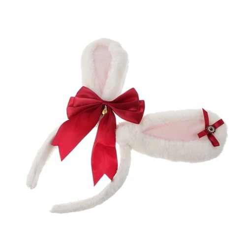 VICASKY Plüsch Hasenohren Haarband Mit Schleife Niedliches Und Einzigartiges Stirnband Für Cosplay Partys Und Besondere Anlässe Leicht Und Bequem Ergänzung Für Damen Und Mädchen von VICASKY