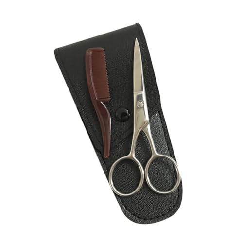 VICASKY Präzise Bartschere und Augenbrauenschere aus Rostfreiem Stahl Langlebiges Teiliges für Herren Bart und Schnurrbartpflege für Friseure und Heimgebrauch von VICASKY