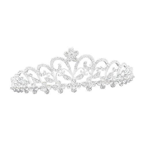 VICASKY Prinzessin Kronschmuck Tiara-Krone für Frauen Hochzeit Tiara Braut Tiara Hochzeitshaar Brautkrone Feen-Tiara Silber von VICASKY