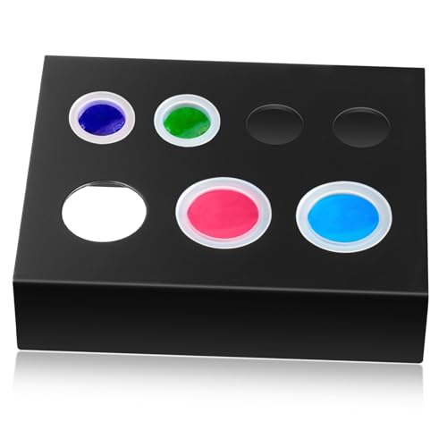 VICASKY Rechteckiger Tattoo Pigment Tintenbecher Halter aus Kunststoff Schwarz Langlebiges PP Material Tragbar Geeignet für Tattoo Augenbrauen und Lippenstudio Vielseitiger Organizer für von VICASKY