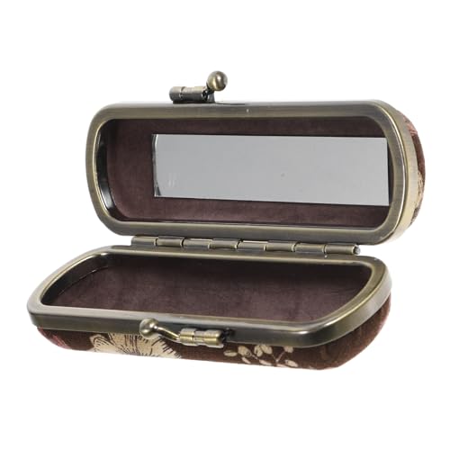 VICASKY Retro Lippenstift Aufbewahrungsbox mit Blumenmuster Kompakte Tragbare Lippenstift für Frauen Leicht und Robust für Alltag Shopping und Geschenkgelegenheiten von VICASKY