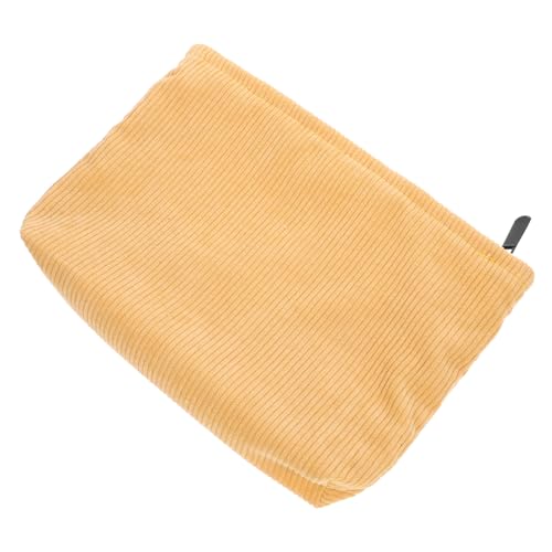 VICASKY Retro Make Up Tasche Große Kosmetiktasche aus Weichem Cord Tragbarer Schminkbeutel mit Viel Stauraum für Lippenstift Eyeliner und Paletten Modischer Kulturbeutel für Damen und von VICASKY