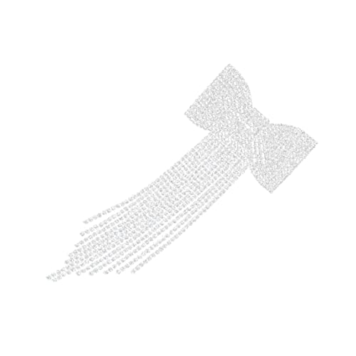 VICASKY Rhinestone Haar Bogen Haarklammer Mit Quaste Haarnadel Für Hochzeiten Und Besondere Anlässe Accessoire Für Damen Hochzeitsfrisuren Silberfarbene Haarschmuck von VICASKY