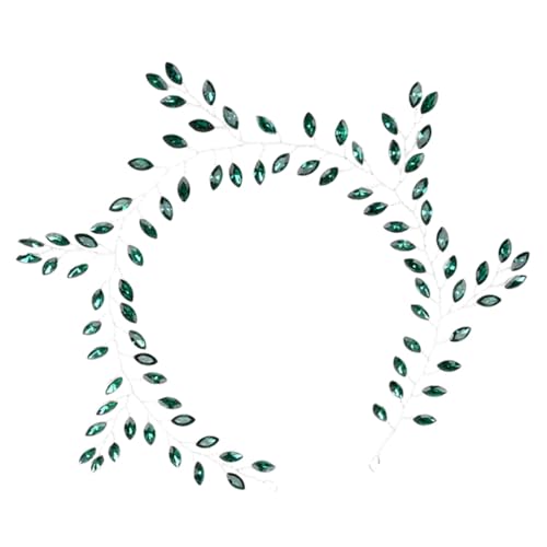 VICASKY Rhinestone Haarband für Damen Eleganter Brautschmuck mit Grünen Glassteinen Perfektes Accessoire für Hochzeiten Brautjungfern und Besondere Anlässe von VICASKY