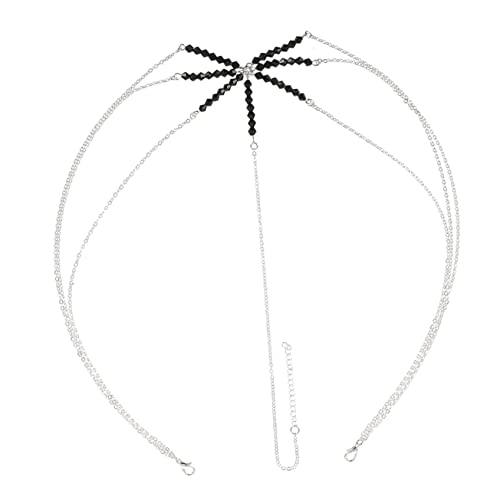VICASKY Perlen Stirnband für Hochzeiten Glänzendes Damen Kopfschmuck mit Strasssteinen Handgefertigtes Haarband für Besondere Anlässe von VICASKY