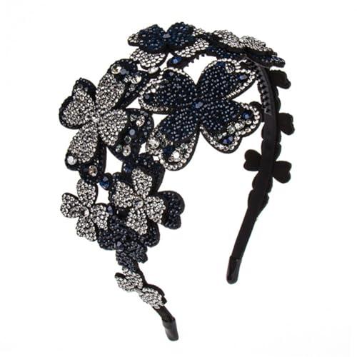 VICASKY Strass Stirnband Damen Elastisch Vintage Haarband Mit Glitzer Für Frauen Dehnbar Und Rutschfest Haarschmuck Für Partys Und Besondere Anlässe von VICASKY