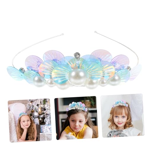 VICASKY Rhinestone Meerjungfrau Krone Haarreif Mädchen Diadem Metall Krone Haarschmuck Geburtstag Party Zubehör von VICASKY