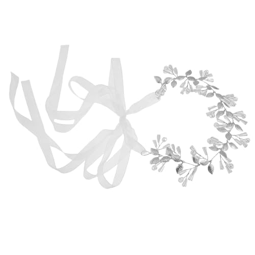 VICASKY Rhinestone Stirnband Mit Handgefertigten Blättern Haarschmuck Für Bräute Und Brautjungfern Funkelt Mit Silbernen Kristallen Accessoire Für Hochzeiten von VICASKY