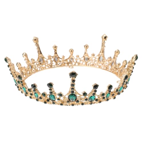 VICASKY Rhinestone Tiara Haarreif für Frauen Eleganter Hochzeitshaarschmuck mit Grünem Strass Modischer Brautschmuck für Geburtstag Party und Festliche Anlässe von VICASKY