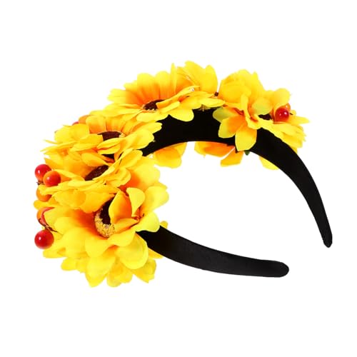 VICASKY Romantischer Blumenhaarschmuck Doppelseitiges Haarschmuck Sonnenblumen Für Hochzeiten Partys Und Fotoshootings Süßes Accessoire Für Damen von VICASKY
