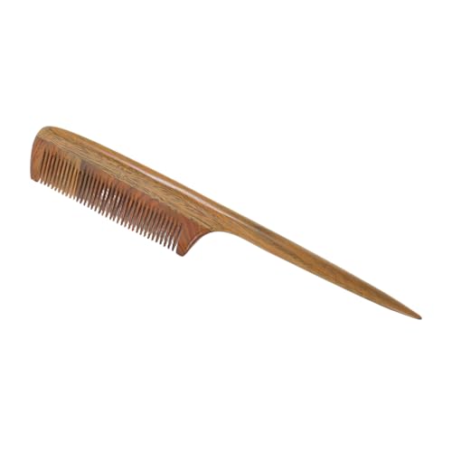 VICASKY Sandelholz Haarkamm mit Spitzem Griff Langer Kamm aus Grünem Sandelholz für Sanfte und Kopfhautmassage für Damen und Herren VICASKY Sandelholz Haarkamm mit Spitzem Griff Langer Kamm aus Grünem Sandelholz für Sanfte und Kopfhautmassage für Damen und Herren von VICASKY