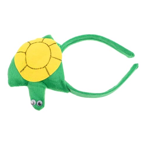 VICASKY Flauschiges Plüschhaarband Schildkröten-kostüm-stirnband Für Cosplay-partys Und Festliche Anlässe Weiche Tierkopfbedeckung Für Feiern Und Auftritte von VICASKY