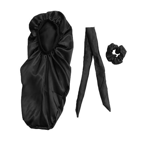VICASKY 3stücke Satinhaube Schlafmütze Elastische Bandhauben Nachtschlafmütze Elastische Haube Satin Schlafen Mütze Für Frauen Schlafkopfhaube von VICASKY