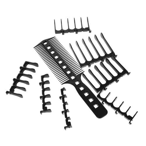 VICASKY Satz Haarpositionierungskamm Werkzeug Haarschnitt Anleitung Verblassende Kämme Feiner Kamm Stylingkamm Für Herren Barbier Haarglätter Mit Heißem Kamm Geburtskamm Schwarz Plastik von VICASKY