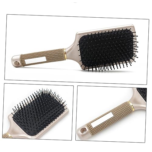 VICASKY Scalp Hair Brush Goldene Massagebürste mit Kissen für Nasses und Trockenes Haar zum Entwirren und Kopfhaut Massage Sanfte Ballspitzenbürsten für Haartypen von VICASKY