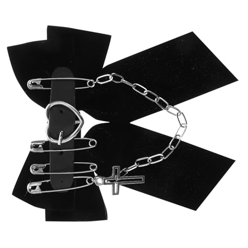 VICASKY Vintage Steampunk Haarclip Mit Kreuzketten Und Schleifen Gothic Haarschmuck Für Halloween Vielseitiges Accessoire Für Frauen Und Mädchen Strapazierfähiges Design Aus Legierung Und von VICASKY