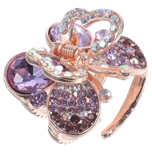 VICASKY Schmetterling Haarklammer mit Strasssteinen Mittelgroße Haarspange für Dickes Haar Starker Griff Modisches Haarklammer accessoire für Damen bei Make up Sport und Alltag Langlebig von VICASKY