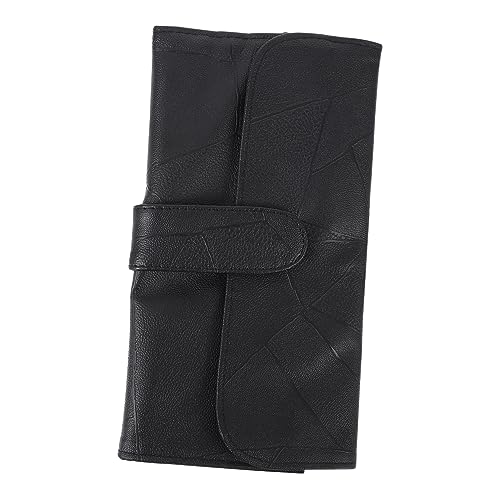 VICASKY Schminkpinseltasche Mit Fächern Aus Strapazierfähigem Pu-Leder Reisekosmetiktasche Mit Rollfaltung Kosmetik Organizer Mit Innenklappe Zum Schutz Tragbarer Make-up-pinselhalter von VICASKY