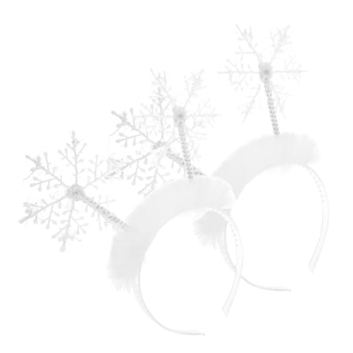 VICASKY Schneeflocken Haarreifen Für Weihnachten Festlicher Kopfschmuck Dekorative Haarbänder Mit Kunstschnee Für Feiertagsfeiern Und Weihnachtsfeste Für Erwachsene von VICASKY