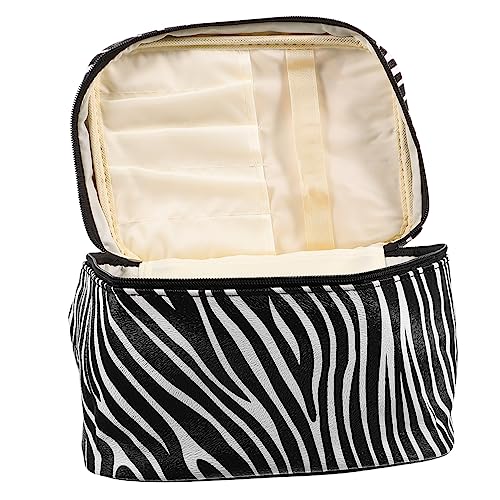 VICASKY Make Up Reisetasche Gewebte Kosmetiktasche Große Kulturbeutel für Damen Reise Hygieneartikel Organizer mit Reißverschluss Tragbar für Unterwegs von VICASKY