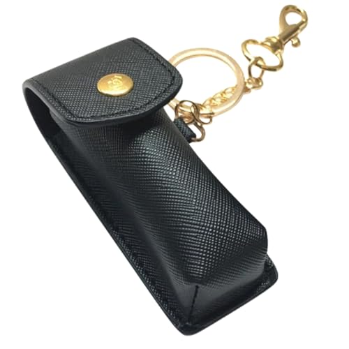 VICASKY Schwarzer Lippenstifthalter mit Schlüsselanhänger Kompakt und Robust Tragbar für Reisen Wandern und Partys Vielseitig Einsetzbar für Damen Unterwegs Praktischer von VICASKY