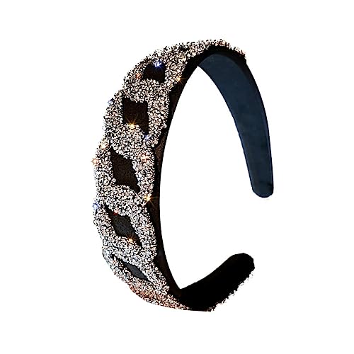 VICASKY Shining Rhinestone Haarband Damen Elastischer Haarschmuck Modisch Schlicht mit Funkelnden Strasssteinen für Hochzeit Party und Alltag von VICASKY