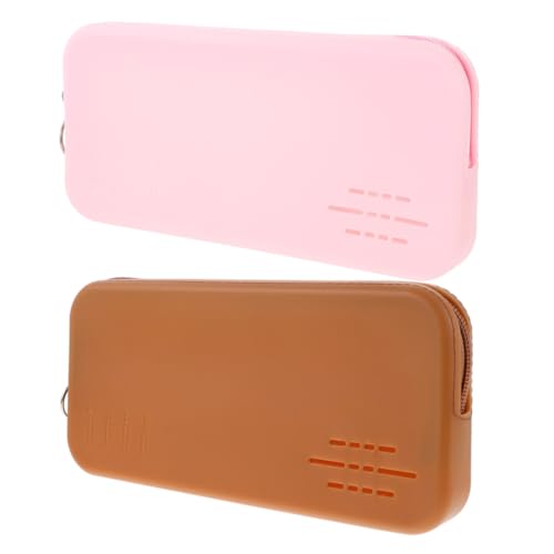 VICASKY Silikon Kosmetiktasche Tragbare Makeup Tasche Für Pinsel Und Lippenstifte Reise Kosmetik Organizer Für Frauen Hellrosa von VICASKY