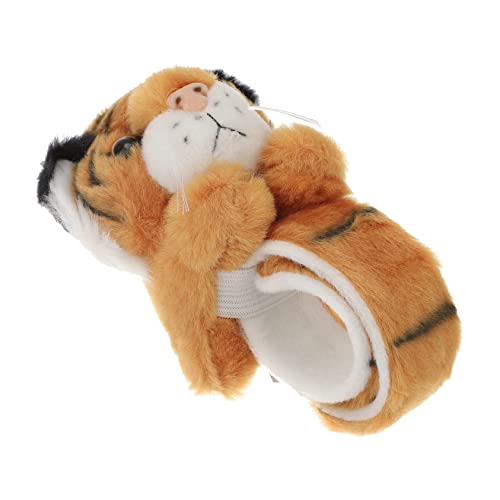 VICASKY Slap Bracelet Stofftier Armband Tiger Weiches Kuscheltier Design Flexibel Spaßiges Partyzubehör von VICASKY