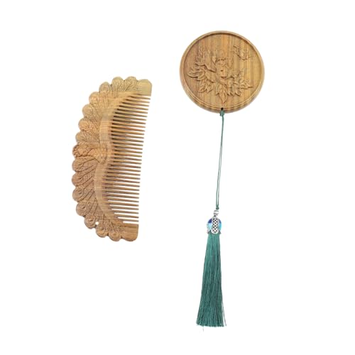 VICASKY Spiegelkamm Tragbarem Kosmetikspiegel Und Vintage-haarkamm Handgefertigte Kreation Für Unterwegs Hause Für Schminken Und Augenbrauentrimmen von VICASKY