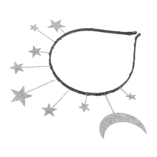 VICASKY Stern Mond Haarreif Damen Glitzer Stirnband Cosplay Party Haarschmuck Leicht Komfortabel für Fasching Karneval Festliche Anlässe und Geburtstagsfeiern Geeignet von VICASKY