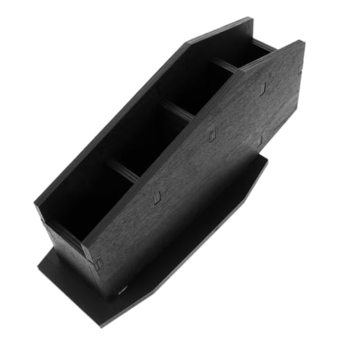 VICASKY Coffin Makeup Brush Holder Kreativer Holz-stiftehalter Für Schreibtisch Und Halloween-dekoration Vielseitiger Organizer Für Stifte Und Kosmetik-tools Handgefertigt Aus Robustem von VICASKY