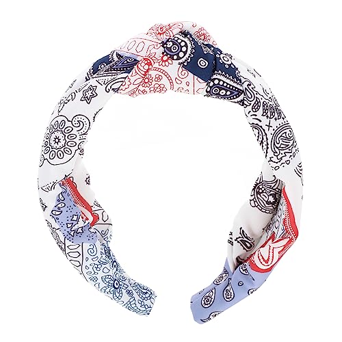 VICASKY Stirnband Floral Haar Wraps Spitze Scrunchie Kopf Band Knoten Für Rot Polyester von VICASKY