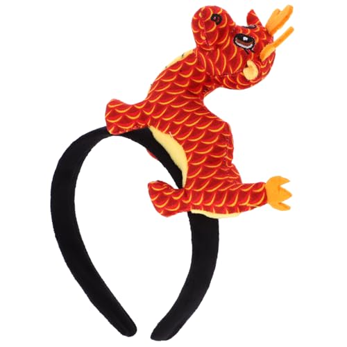 VICASKY Stirnband Mit Drachenfigur Neujahrs-haarband Für Erwachsene Party-stirnbänder Lustiger Kopfschmuck Für Silvesterparty Bezauberndes Haar-accessoire von VICASKY