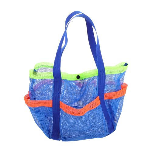 VICASKY Strand Mesh Tragetasche für Damen Sanddicht Faltbare Schulter Handtasche Multifunktionale Netz Duschtasche für Strand Pool und Reisen von VICASKY