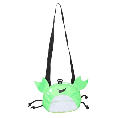 VICASKY Strandtasche Krabbenform Verstellbar mit Reißverschluss Leichtes Mesh Material für Mädchen Strandurlaub Outdoor Aufbewahrung Tasche von VICASKY