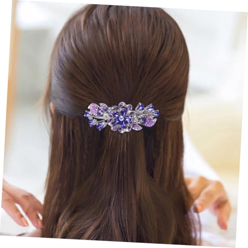 VICASKY Strass Haarklammer Damen Haarschmuck Eleganter Haarclip mit Rutschfestem Rückenhalter für Alltag und Festliche Anlässe Glänzende Haarklammer mit Strasssteinen für Frauen und von VICASKY