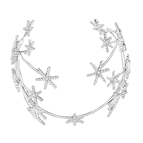 VICASKY Strass Prinzessin Tiara Haarreif mit Funkelnden Kristallen Metallisch Robust Brautschmuck für Hochzeit Fotoshooting Party und Festliche Anlässe von VICASKY