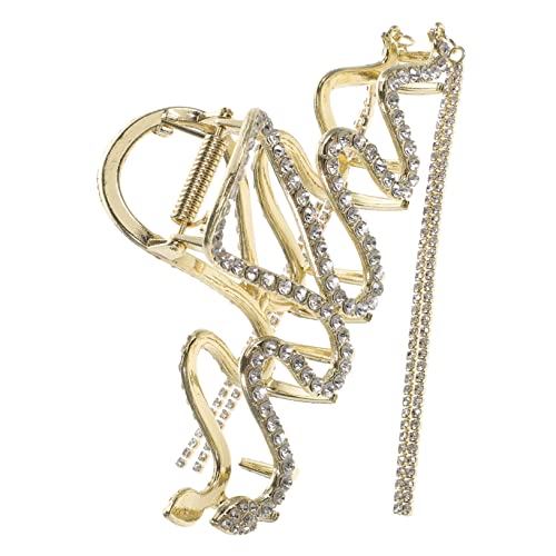 VICASKY Strasshaarklammer Für Damen Große Schlangenhaarklaue Clip Mit Quasten Rutschfestes Haarstyling Werkzeug Für Hochstecken Und Besondere Anlässe von VICASKY