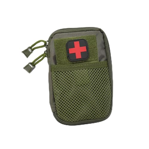 VICASKY Taktische Medizinische Notfalltasche Grün Tragbar Robust Organizer für Notfall Camping Outdoor Reise Schmal Vielseitig mit Hängeöse für Persönliche Kleinteile von VICASKY