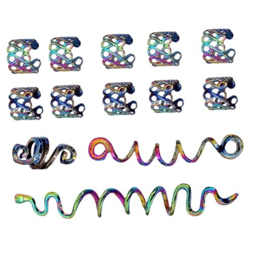 VICASKY Dreadlock Haar Schmuck Mit Spiralclips Und Haarringen Für Zöpfe Flechten Metall Accessoires Für Frauen Haare Zum Selbergestalten Für Verschiedene Anlässe von VICASKY