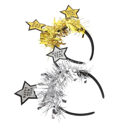 VICASKY 2stücke Glitzernde Stern-stirnbänder Für Neujahr Und Weihnachten Funkelnde Tinsel-kopfbedeckung Für Feste Partys Und Silvesterfeiern von VICASKY